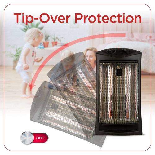 BLACK DECKER 1500-Watt, 5100 BTU, Electric Infrared Quartz Electric Space Heater