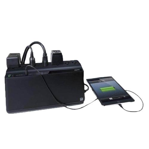 Back-UPS 600VA Battery Backup/Surge Protector with 5 battery backup outlets, 2 surge protect outlets and 1 USB port