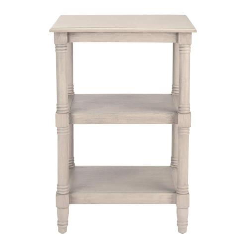 Cassie 30 in. Greige Rectangle Wood End Table