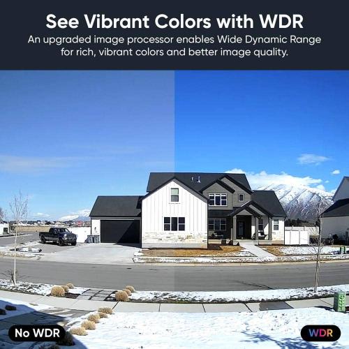 Cam v4 Wi-Fi 2.5K QHD Indoor/Outdoor Plug-In Smart Home Security Camera, Color Night Vision, 2-Way Audio (Gray)