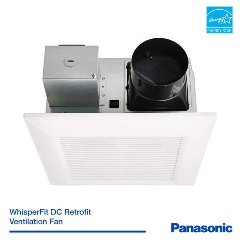 WhisperFit DC, Pick-A-Flow 50,80,110 CFM ENERGY STAR Quiet Ceiling Bathroom Exhaust Fan w/Flex-Z Fast Install Bracket