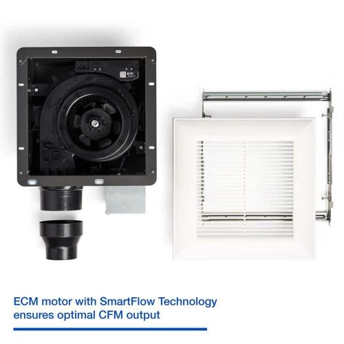 WhisperFit DC, Pick-A-Flow 50,80,110 CFM ENERGY STAR Quiet Ceiling Bathroom Exhaust Fan w/Flex-Z Fast Install Bracket