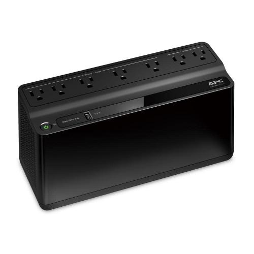 Back-UPS 600VA Battery Backup/Surge Protector with 5 battery backup outlets, 2 surge protect outlets and 1 USB port