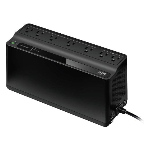 Back-UPS 600VA Battery Backup/Surge Protector with 5 battery backup outlets, 2 surge protect outlets and 1 USB port