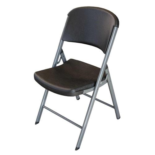 Set of 4 Black Plastic Seat Outdoor Safe Folding Chair (Set of 4)