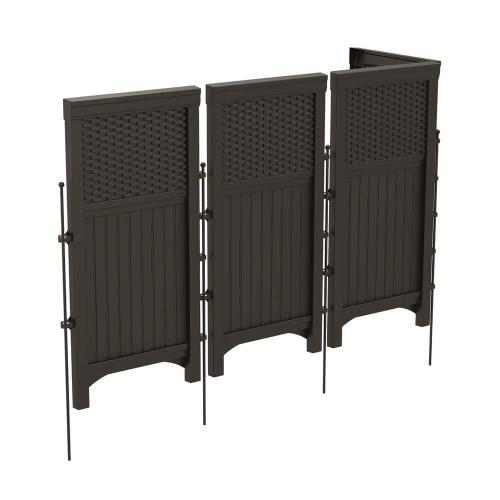 Wicker Size 44 in. Color Black  Resin Screen Enclosure