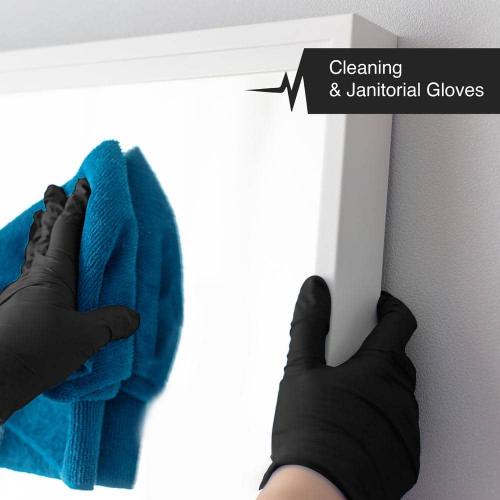 Small Nitrile Exam Latex Free and Powder Free THICKER Gloves - (4 mil) in Black - Box of 100