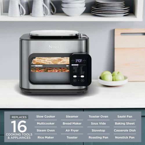 Combi All-in-1 6 Qt. Stainless Steel Electric Multi-Cooker Oven, Air Fryer 14-in-1 Complete Meals in 15-Minutes