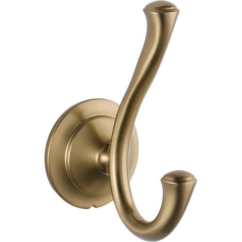 Linden Double Towel Hook in Champagne Bronze
