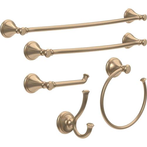 Delta Cassidy Wall Mount J-Hook Towel Hook Bath Hardware Accessory in Champagne Bronze