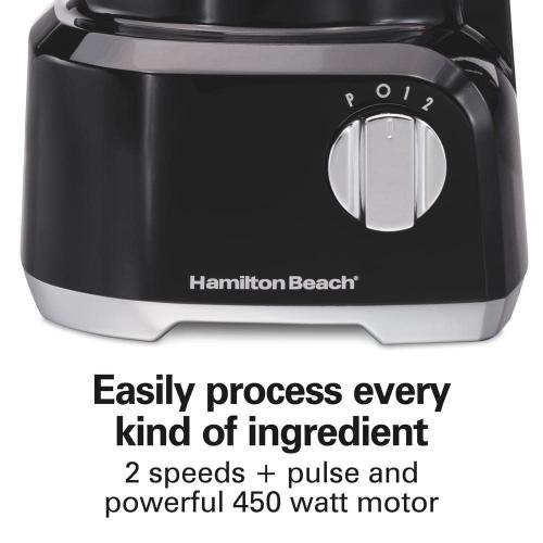 8 Cup 2 Speed and Pulse Black Food Processor with 2 attachments
