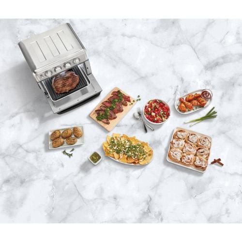 Cuisinart 1800 W Stainless Steel 0.6-cubic-foot Air Fryer Toaster Oven with Grill.(Missing parts, see the pictures)