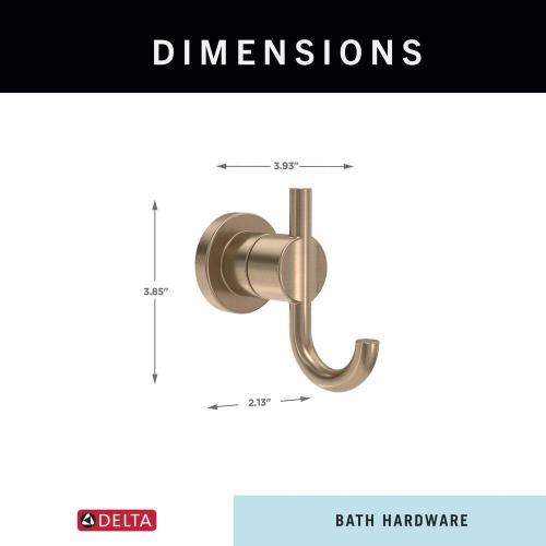 Nicoli J-Hook Robe/Towel Hook in Champaign Bronze