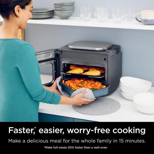 Combi All-in-1 6 Qt. Stainless Steel Electric Multi-Cooker Oven, Air Fryer 14-in-1 Complete Meals in 15-Minutes