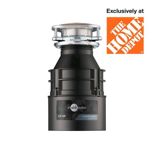 InSinkErator Badger 500, 1/2 HP Continuous Feed Kitchen Garbage Disposal, Badger Series