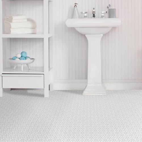 Lattice 12 in. W x 12 in. L White Peel & Stick Vinyl Tile Flooring (10 sq. ft./case)