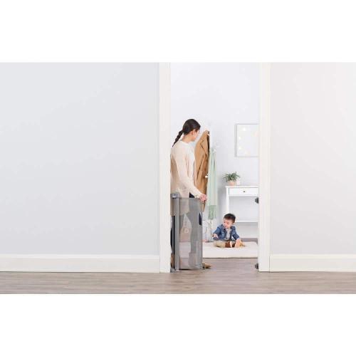 Regalo 30 in. Tall Gray Retractable Mesh Safety Gate