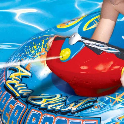 Red Aqua Blast PVC Motorized Bumper Boat Inflatable Pool Float Water Toy