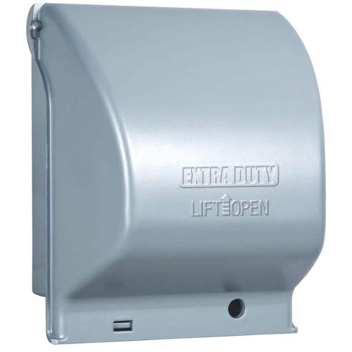 N3R Extra Duty 3.5-in. deep Aluminum Gray 2-Gang Weatherproof In-use Electrical Outlet Cover, UFAST 55-in-1, Lockable