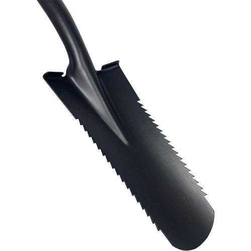 Drain Spade Teeth Shovel Multi-Purpose Metal Blade Shovel 48 in. Durable Handle Length Fiberglass Rubber Grip (1-Pack)