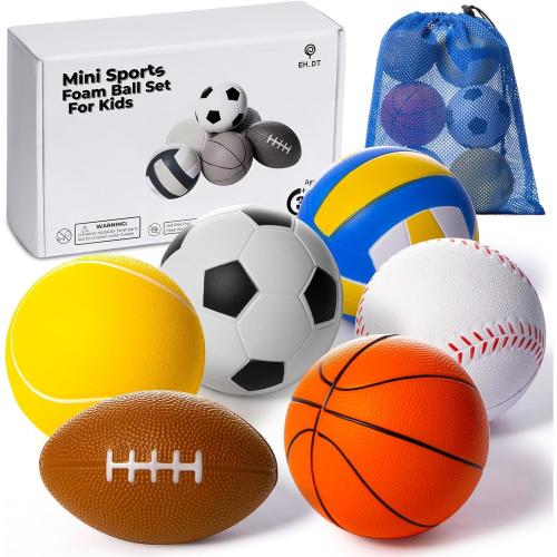 Set Of 6 Mini Sports Foam Balls for Kids Ball, Outdoor Toddler Toys, Toddler Ball Toys, Toddler Sports Toys, Outdoor Toys For Toddlers, Toddler Outdoor Play, Foam Football, Baby Ball, Toddler Boy Toy
