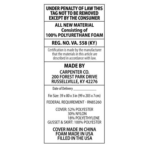 Blue TruCool 3 Mattress Topper featuring Serene Foam - Full - 3 Inch