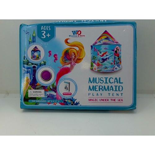 W&O Musical Mermaid Tent with Under-The-Sea Button - Captivating Pop Up Tent for Girls - Perfect for Indoor & Outdoor Play 08- Mermaid Magic