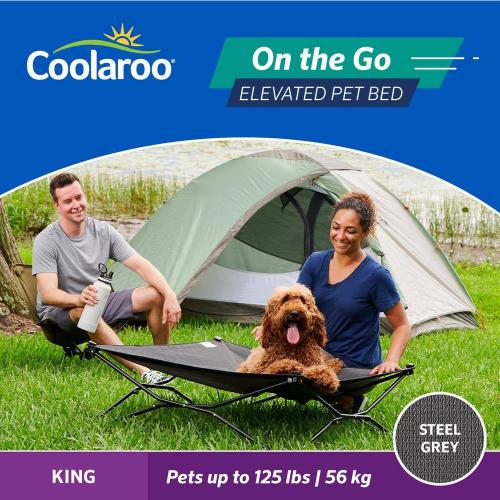 On the Go Elevated Pet Bed, King, Brunswick Green