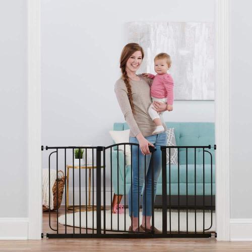 Home Accents 30 in. Super-Wide Safety Gate ‼️has stains and scratches ‼️and also could possibly have missing items ‼️