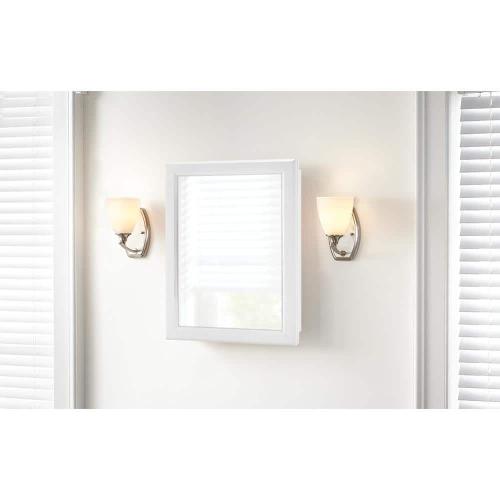 Glacier Bay 15.1 in. W x 19.2 in. H Rectangular Wood Composite Medicine Cabinet with Mirror