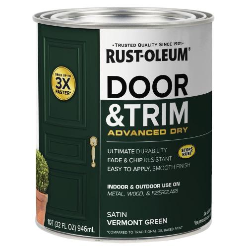 1 qt. Satin Vermont Green Door Paint