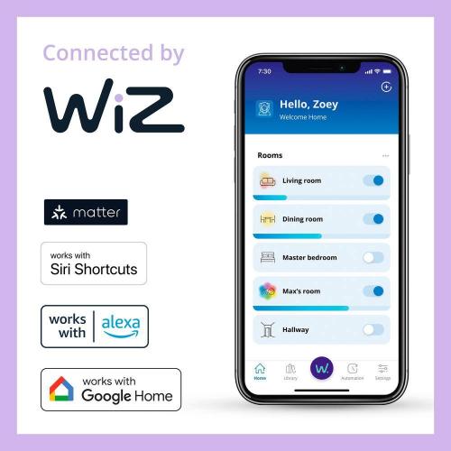 Philips 5 in. /6 in. Integrated LED Color Changing 85-Watt Equivalent Dimmable Smart Wi-Fi Wiz Recessed Light Kit (1-Pack)