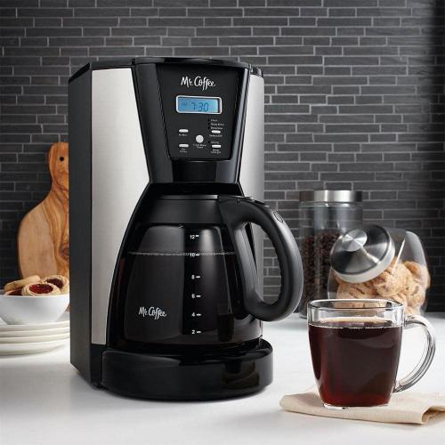 12-Cup Black/Silver Programmable Coffee Maker