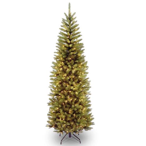 9 ft. Kingswood Fir Pencil Artificial Christmas Tree with Clear Lights