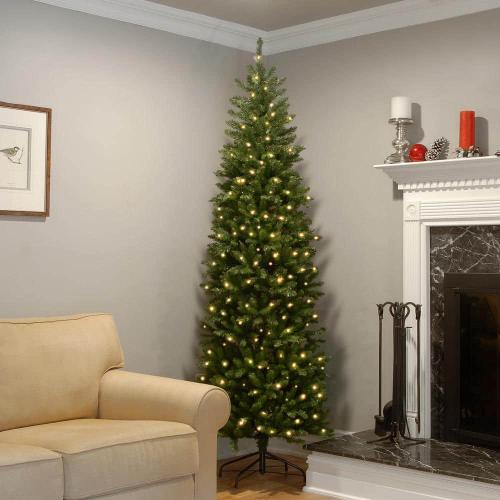 9 ft. Kingswood Fir Pencil Artificial Christmas Tree with Clear Lights