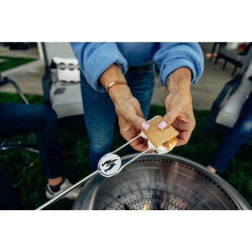 Stainless Steel 6 Piece Fire Pit Tools Bundle - Includes(1) Poker, (1)Grabber and (4)Roasting Sticks