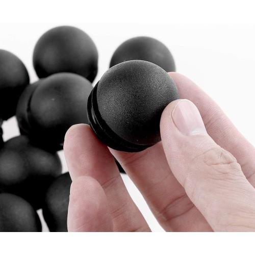 OGC (10 Pack) - 0.87 Inch / 22 mm OD Round Black for Plastic End Caps Plugs Chair Leg Inserts for Metal Legs Round Tube Inserts Chair Leg Glide Furniture Protectors