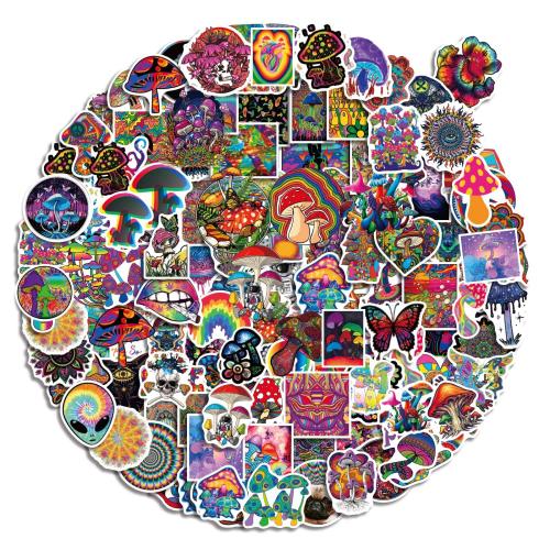 200 Pcs Stoner Psychedelic Stickers Vinyl Waterproof Trippy Stickers Dazzling Decals for Teens Adults Laptop Bumper Water Bottles Computer Phone Guitar Luggage(Psychedelic Stickers