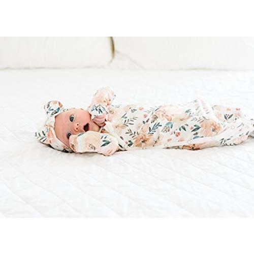 Copper Pearl Baby Gown - Knotted Newborn Sleepers for Baby Boy and Girl Soft Stretchy Long Sleeve Infant Gowns with Bottom Tie and Hand Mittens Perfect Hospital Coming Home Outfit (Autumn)