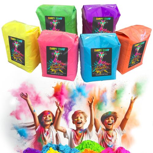 Colored Powder for Fun Events 3 Lbs Each Non-Toxic Colors Green Purple Yellow Orange Blue Pink. for Activities Like Color Runs Festivals & Camp Parties. 18Llb Pack of 6