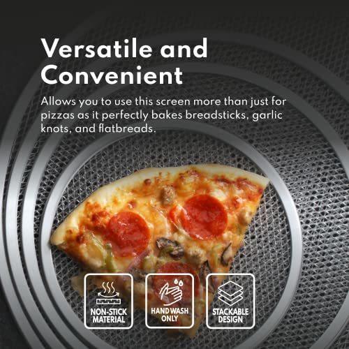New Star Foodservice 50691 Restaurant-Grade Aluminum Pizza Baking Screen Seamless 16-Inch