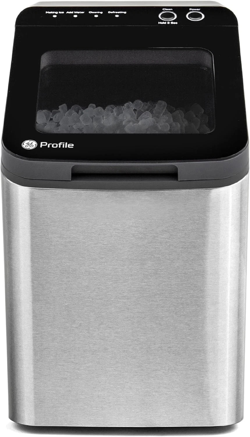 GE Profile Opal 1.0 Nugget Ice Maker| Countertop Pebble Ice Maker | Portable Ice Machine Makes up to 34 lbs of Ice Per Day | Stainless Steel